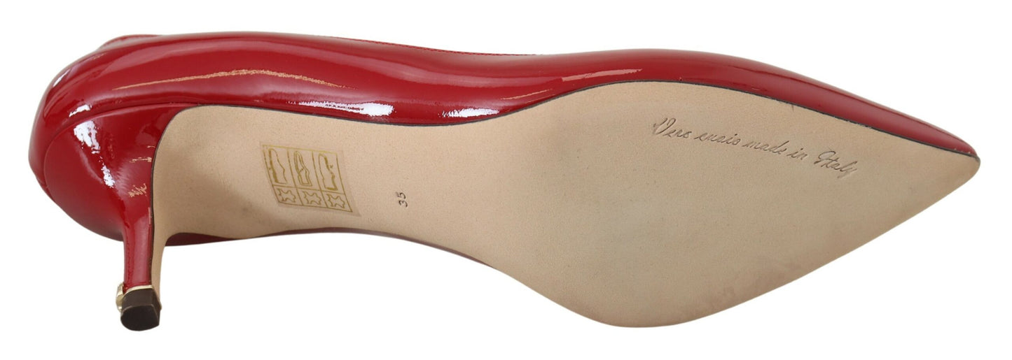 Exquisite Red Patent Leather Pumps