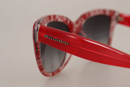 Chic Red Lace-Inspired Designer Sunglasses