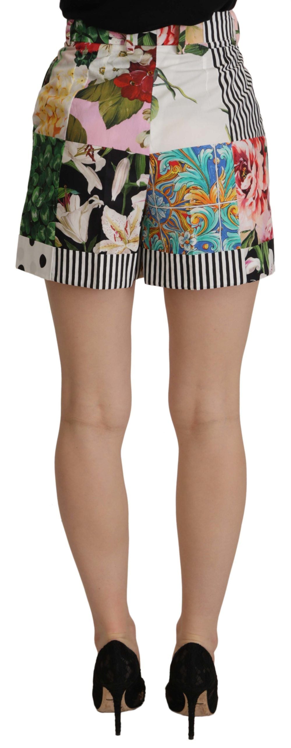 Floral High Waist Hot Pants Shorts