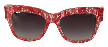 Sicilian Lace-Inspired Red Sunglasses