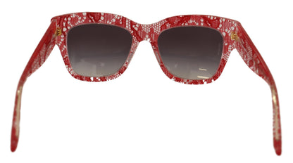 Sicilian Lace-Inspired Red Sunglasses