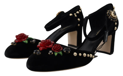 Elegant Floral Embellished Heels Sandals