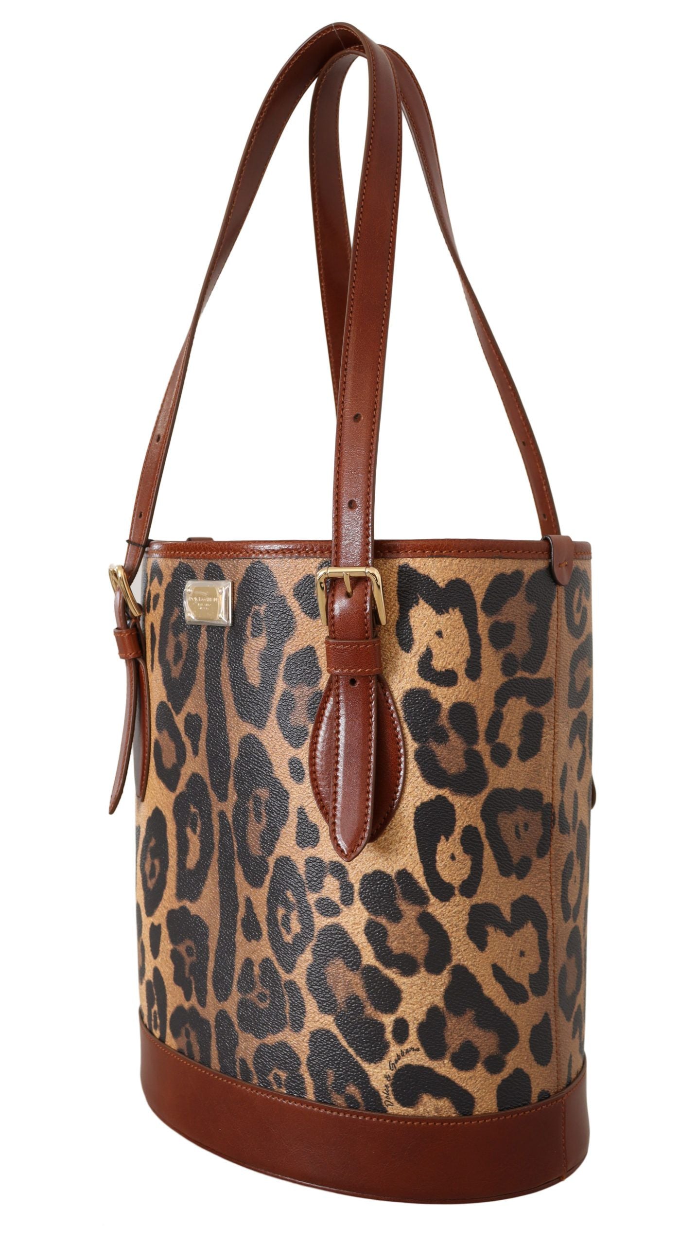 Elegant Leopard Bucket Tote Bag