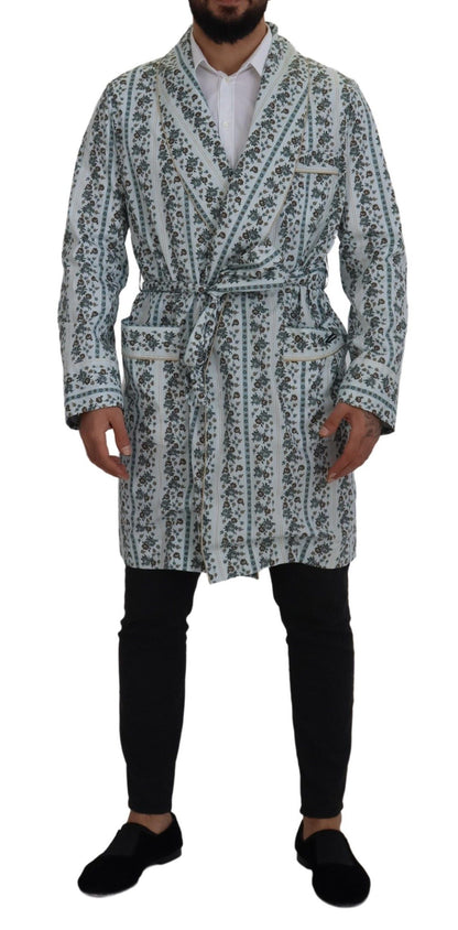 Elegant Floral Cotton Jacket Robe