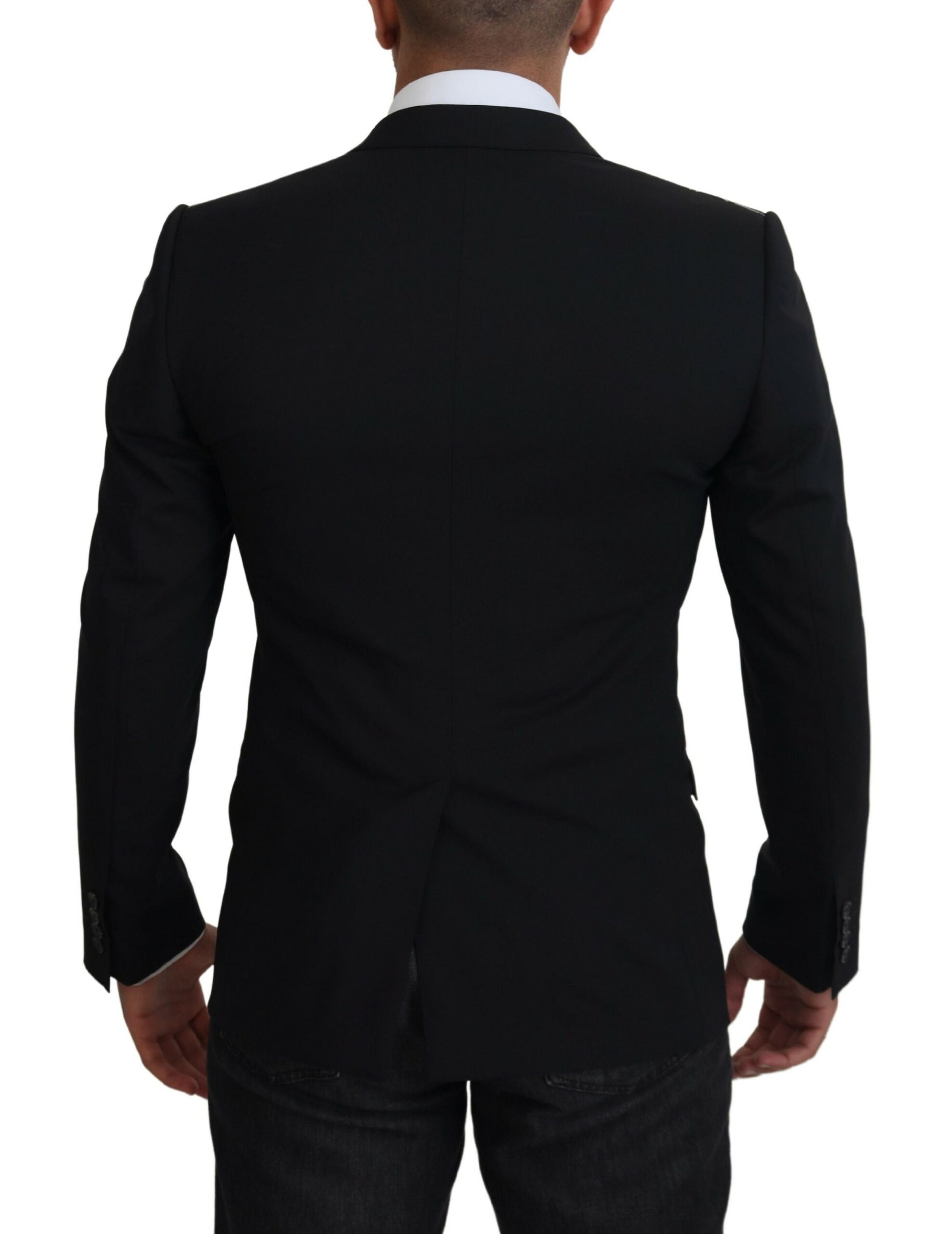 Elegant Black Martini Two-Piece Suit