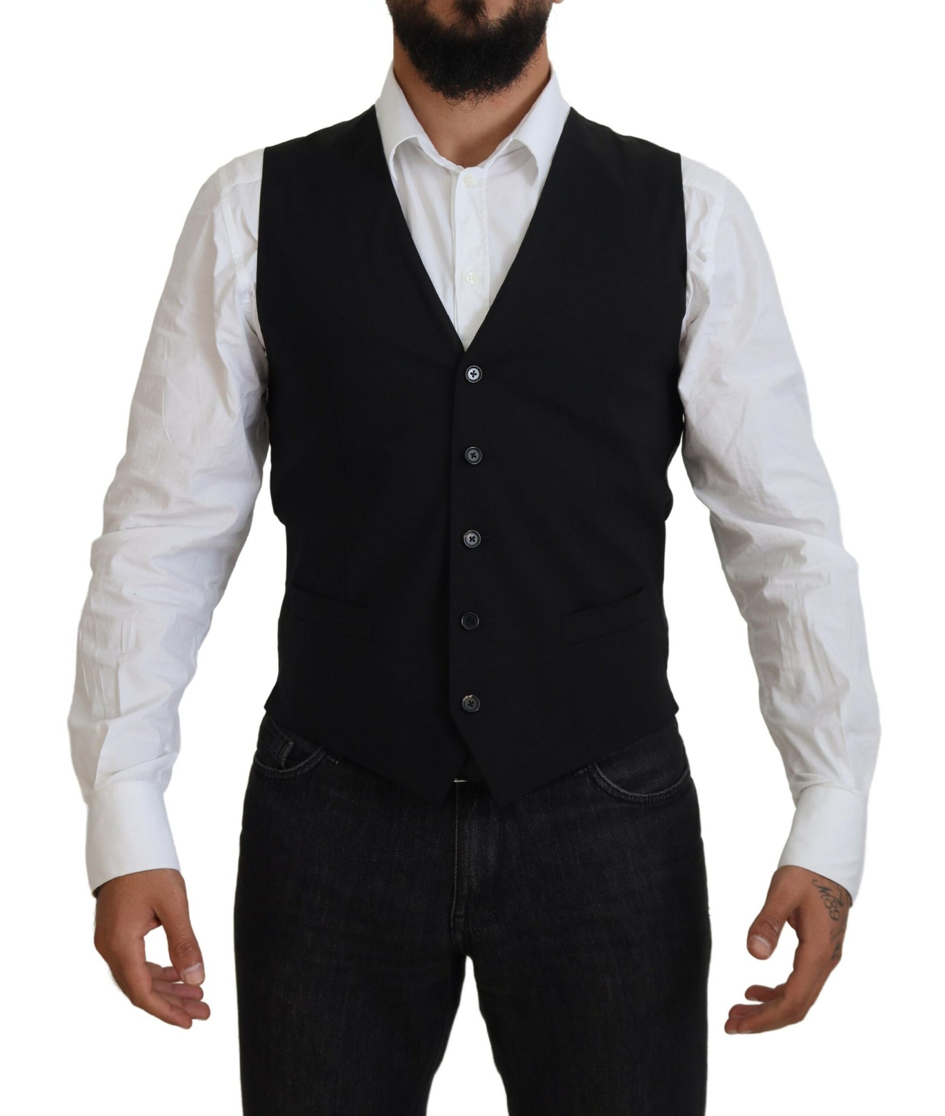 Elegant Black Martini Two-Piece Suit