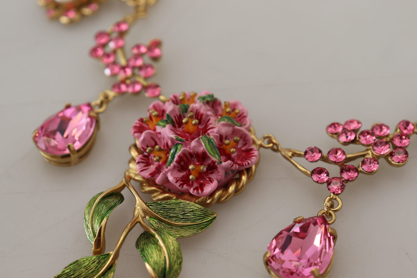 Elegant Floral Roses Gold-Plated Necklace