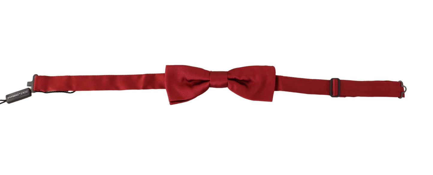 Elegant Silk Red Bow Tie