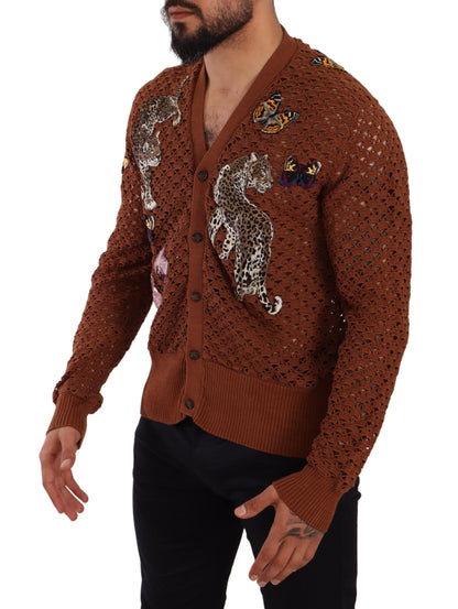 Refined Elegance Multicolor Embroidered Cardigan
