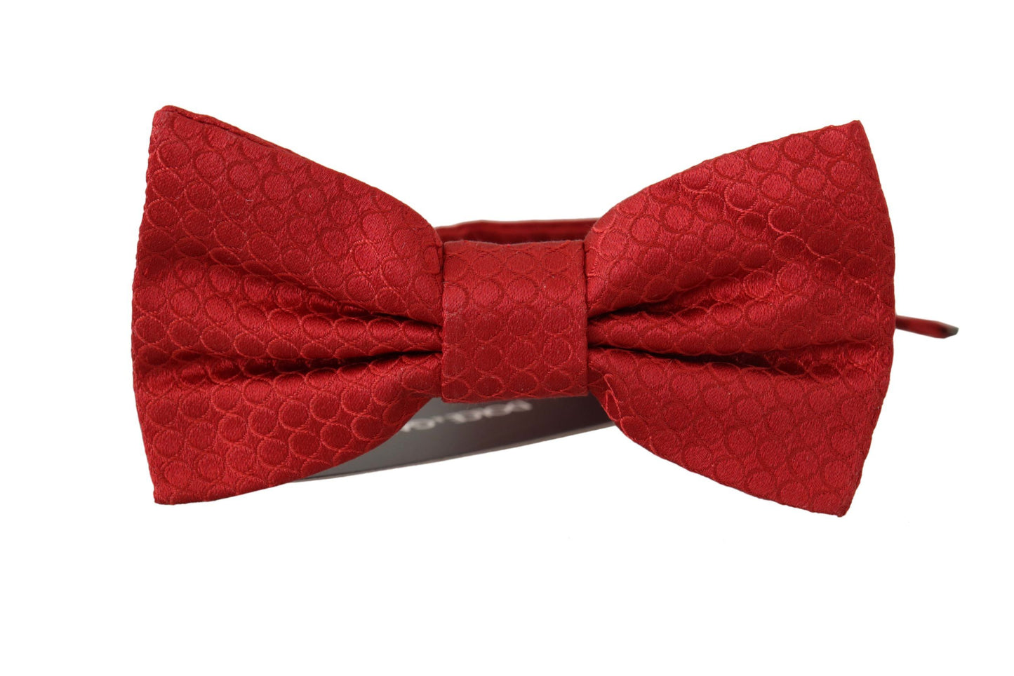 Elegant Red Silk Tied Bow Tie