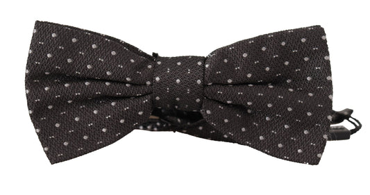 Elegant Polka Dot Silk Bow Tie