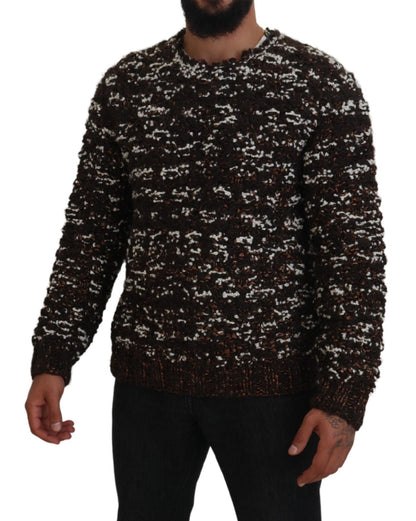 Elegant Bronze Knit Pullover Sweater