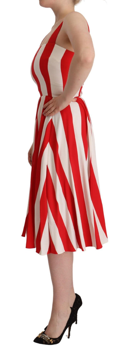 Elegant A-Line Striped Shift Dress