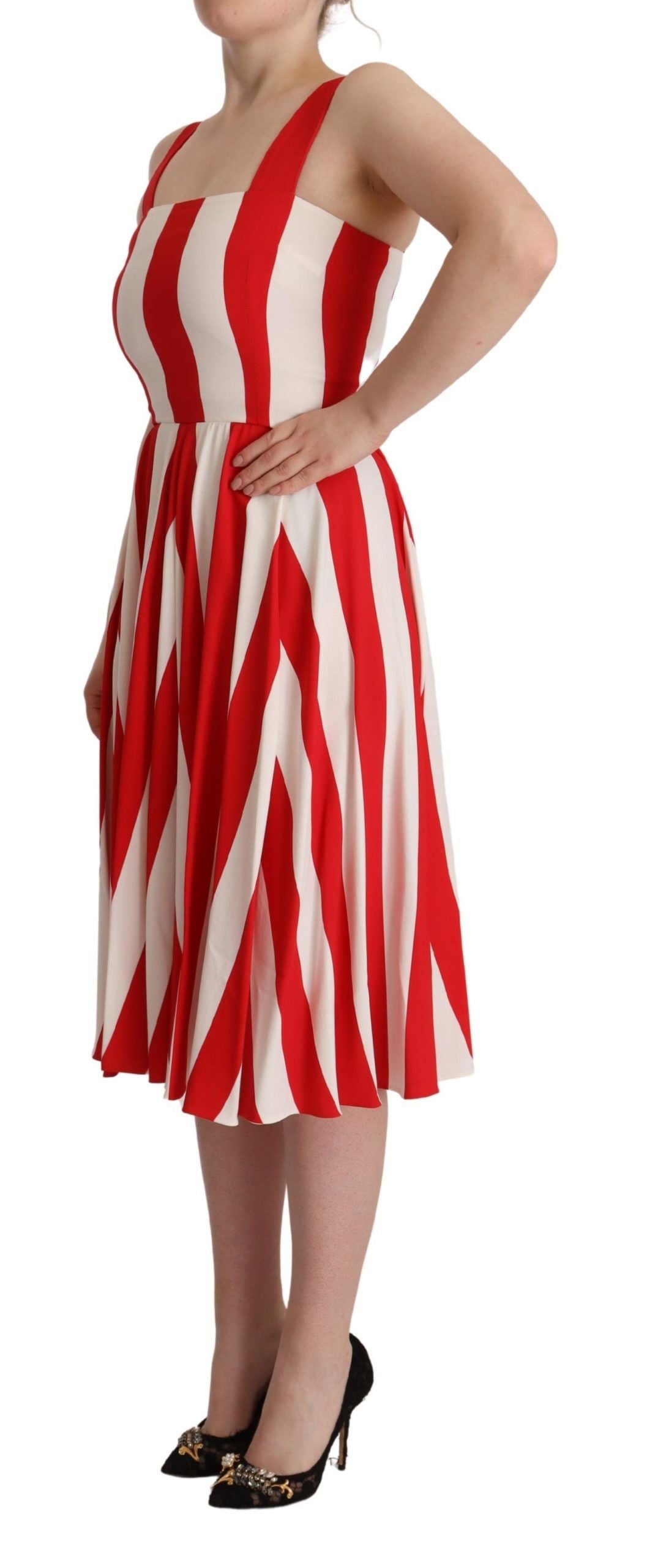 Elegant A-Line Striped Shift Dress