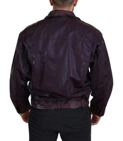 Elegant Purple Biker Jacket