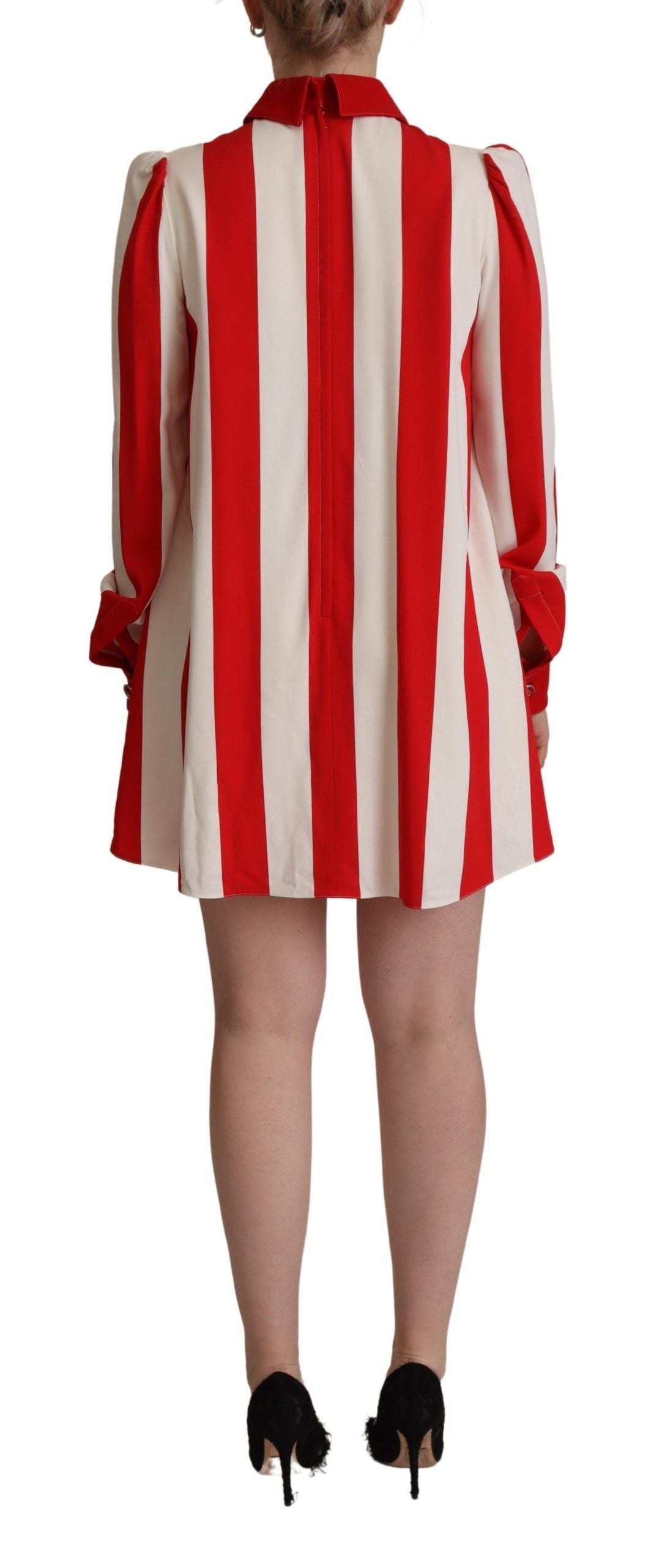 Elegant Striped Shirt Mini Dress