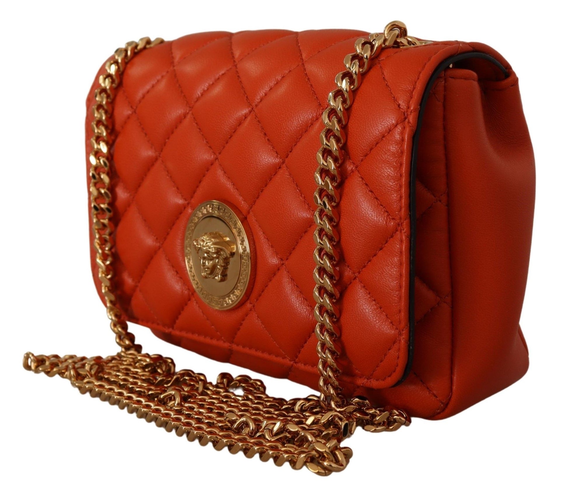 Elegant Red Nappa Leather Crossbody Bag