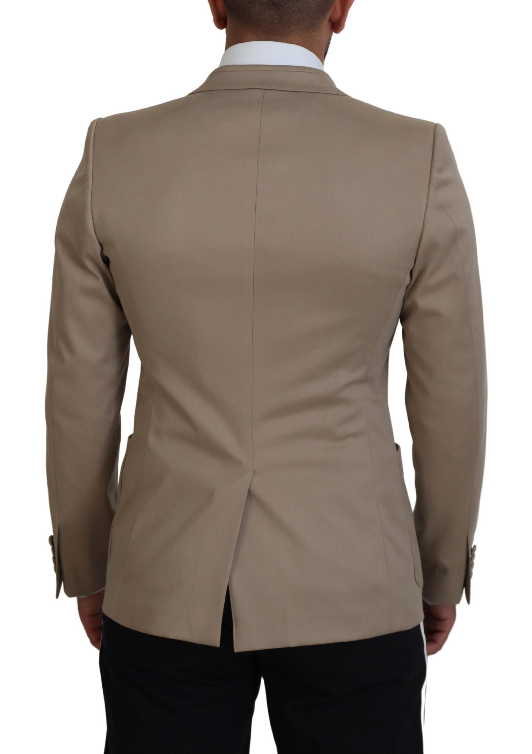 Elegant Beige Single Breasted Blazer