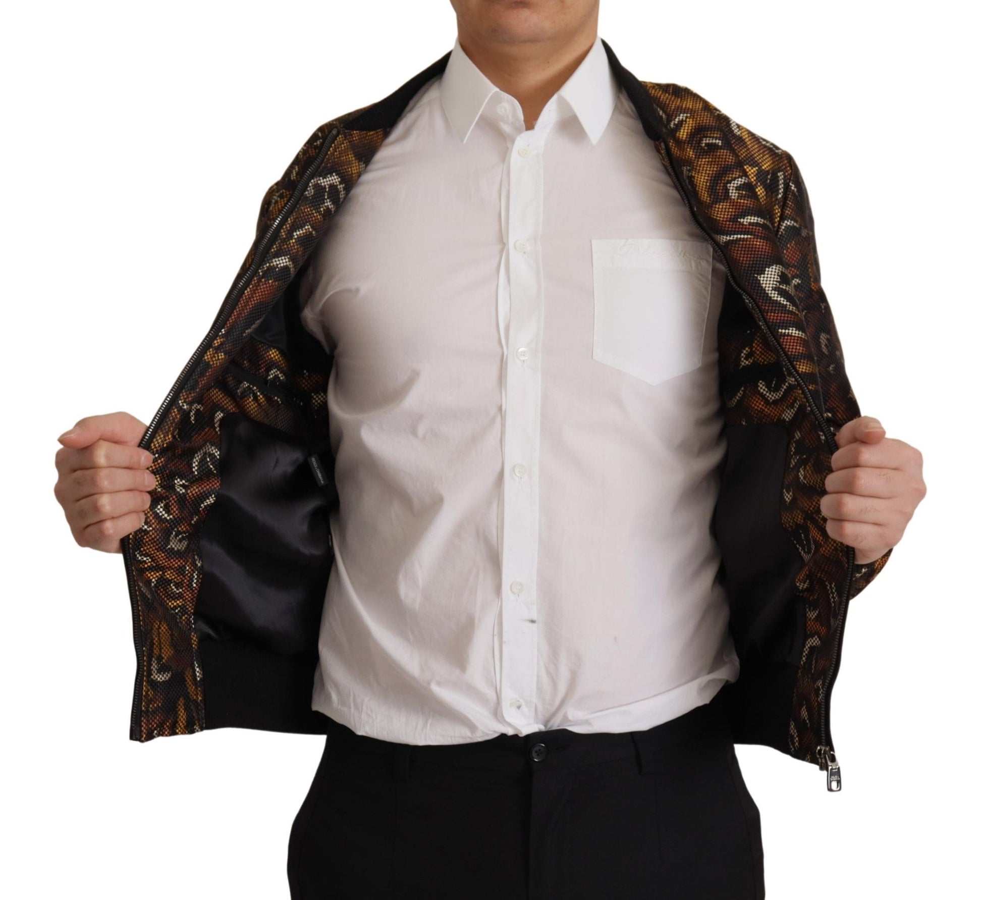 Elegant Brown Blouson Jacket