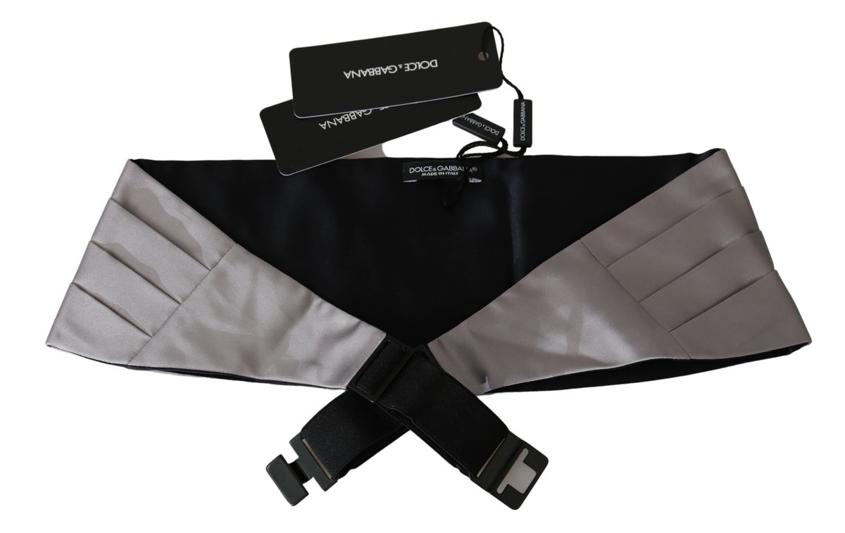 Elegant Gray Silk Cummerbund for Men