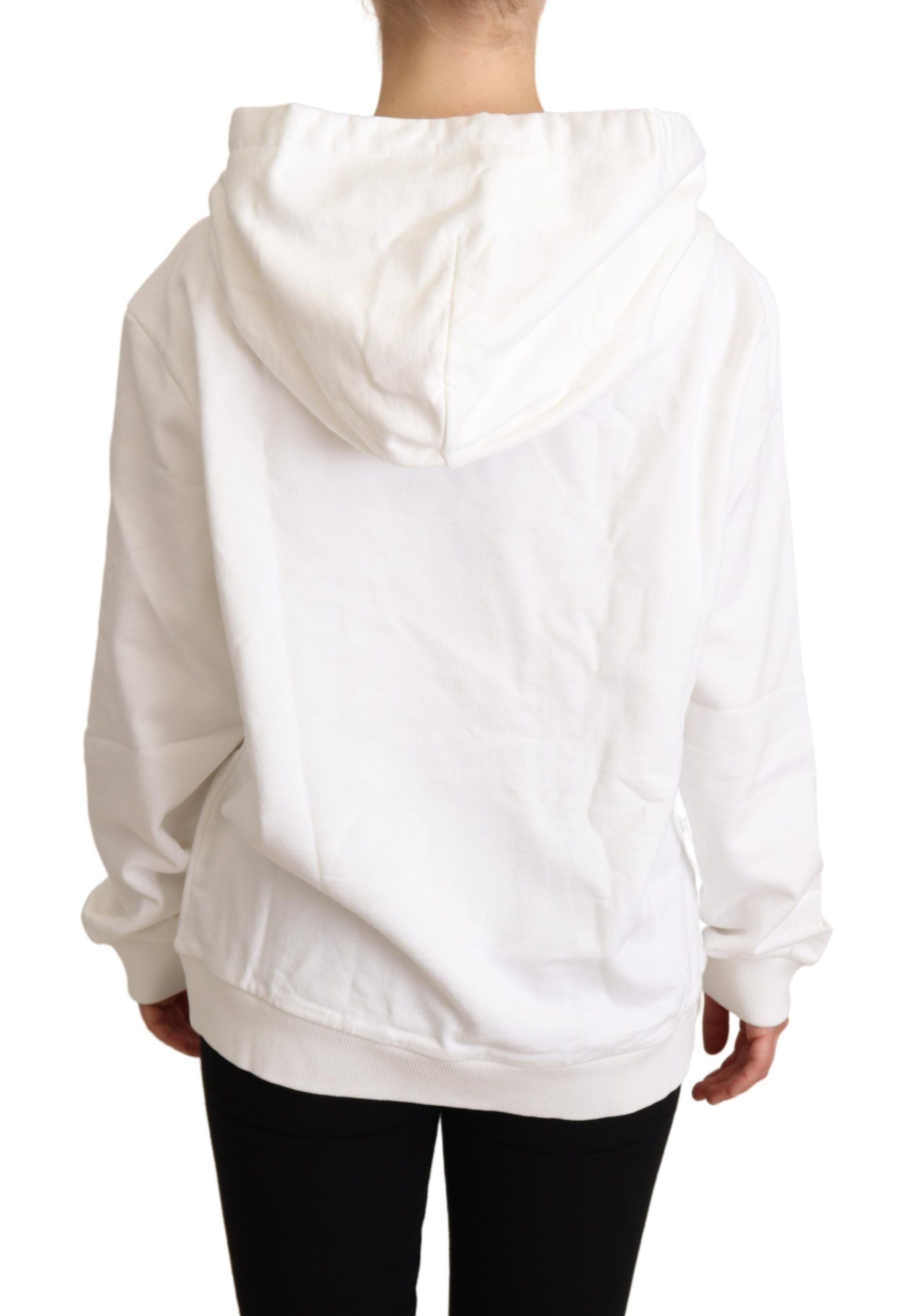 White L'Amore Motive Hooded Sweater