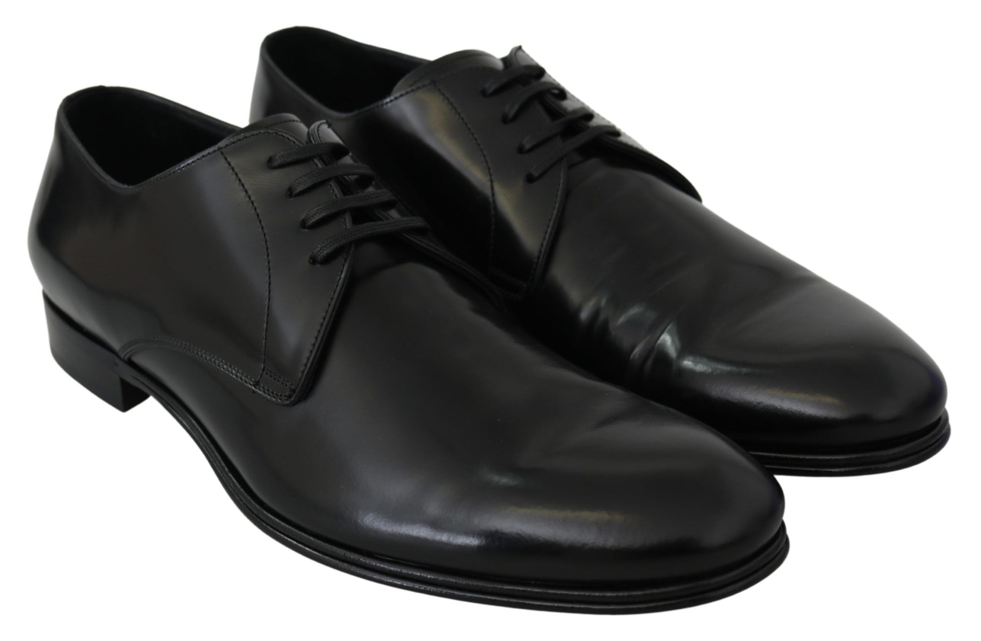 Elegant Black Leather Derby Shoes