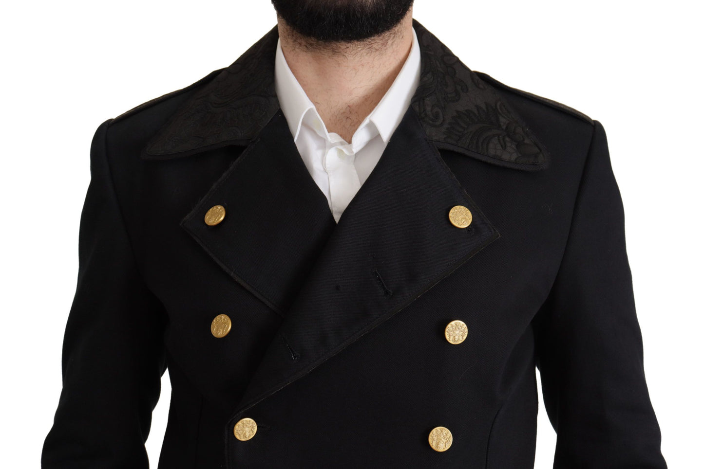 Elegant Black Double Breasted Jacket