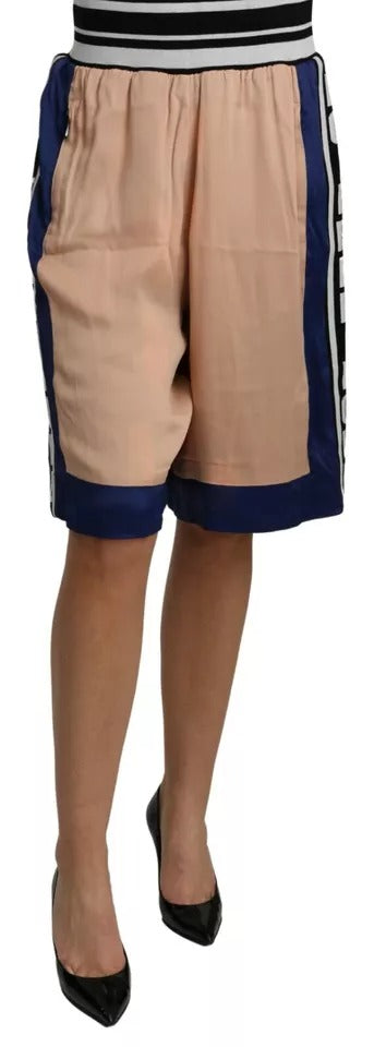 Pink Blue High Waist Casual Sweatshorts Shorts