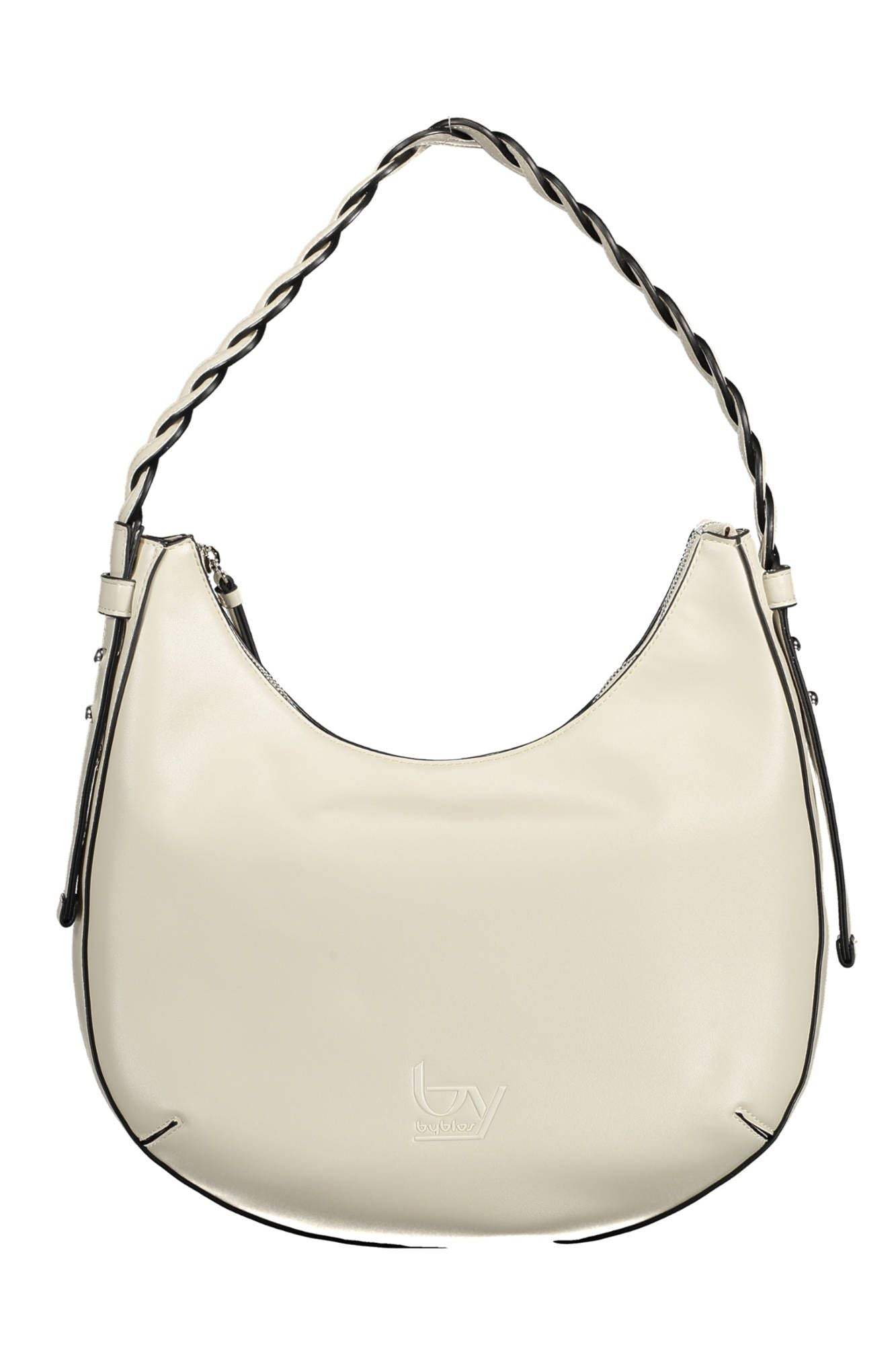 Chic Contrasting Detail White PVC Handbag