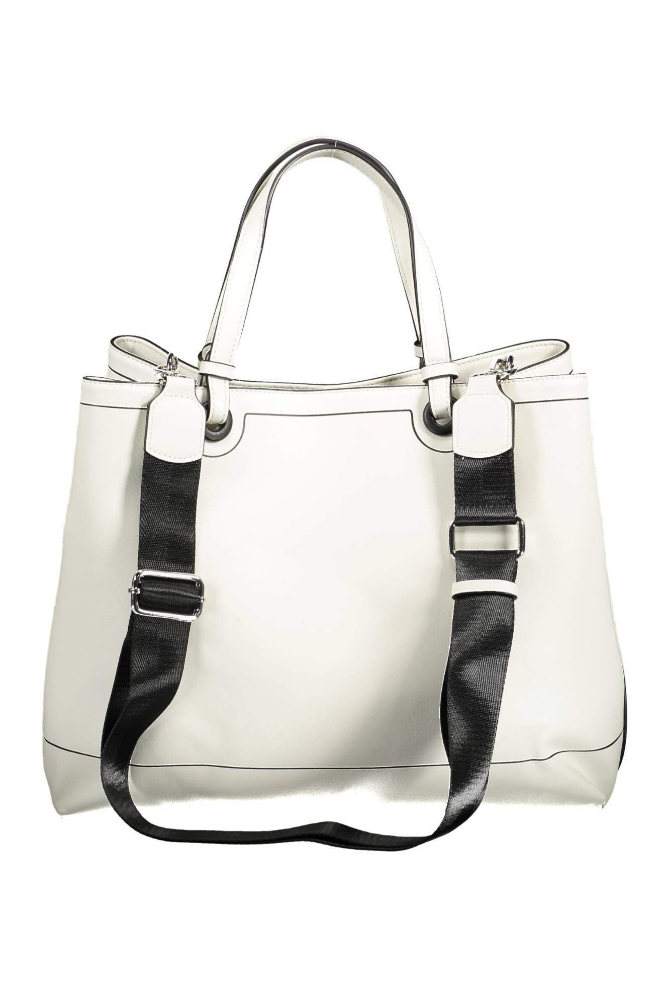 Elegant Two-Compartment White Handbag