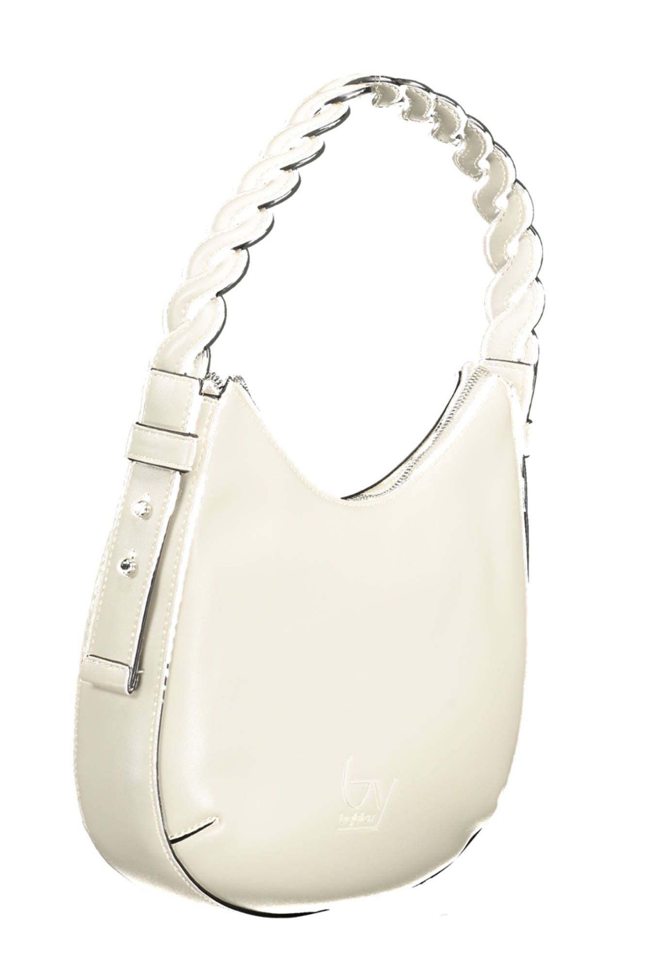 Chic White Shoulder Bag with Contrasting Details