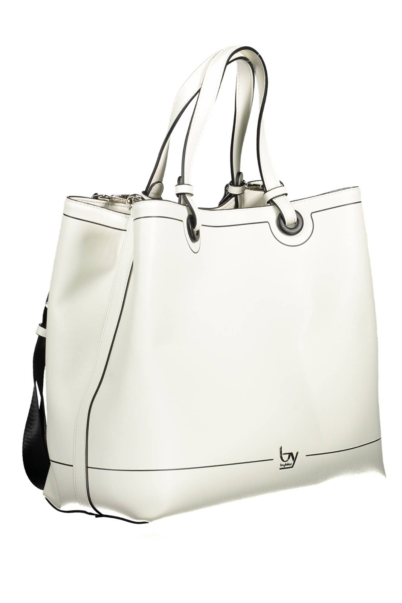 Elegant Two-Compartment White Handbag