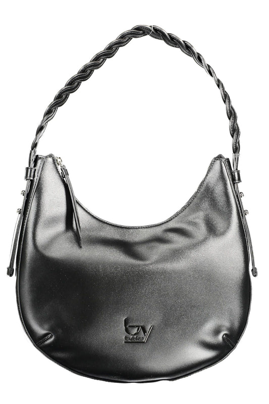 Chic Contrasting Detail Black Shoulder Bag