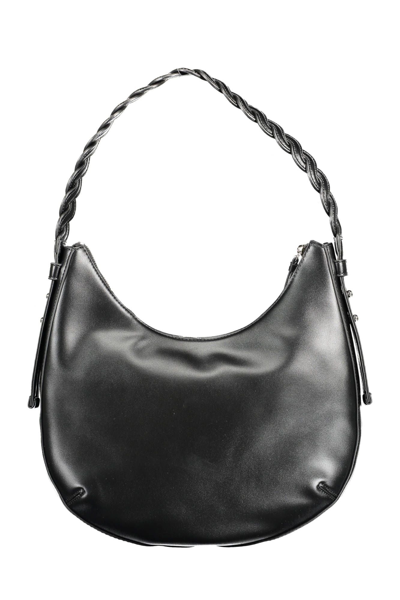 Chic Contrasting Detail Black Shoulder Bag