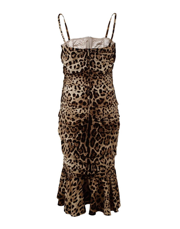 Elegant Leopard Print Cady Dress