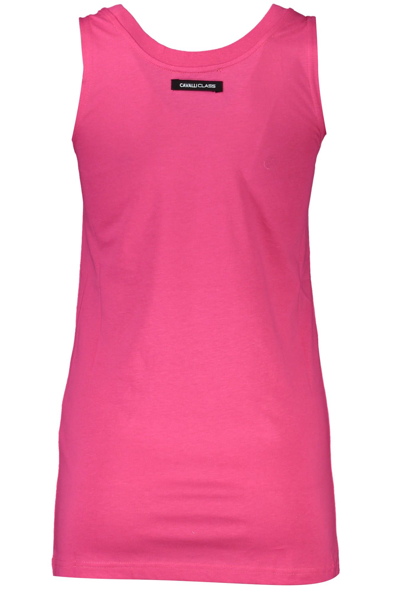 Elegant Pink Cotton Tank with Logo Print