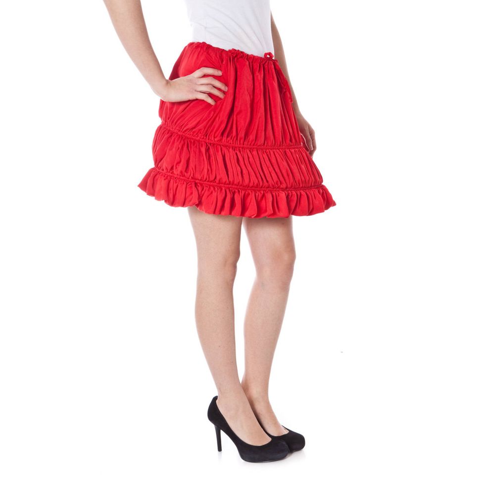 Red Polyester Skirt