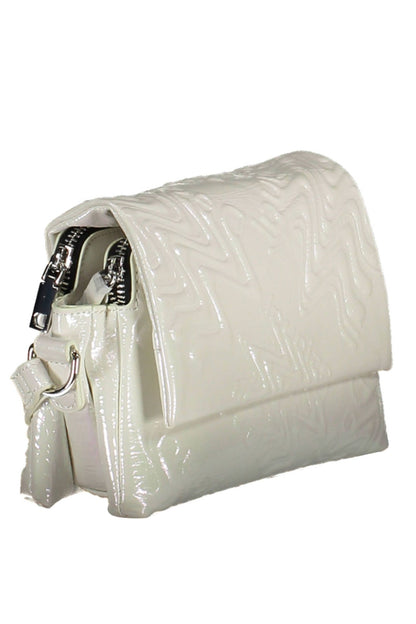 Iridescent Adjustable Shoulder Bag in White