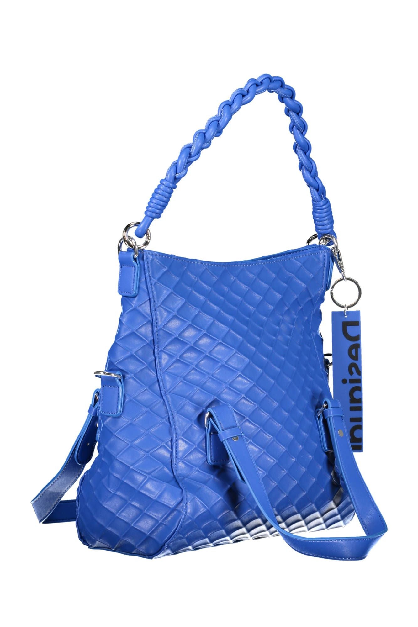 Chic Blue Contrasting Detail Handbag