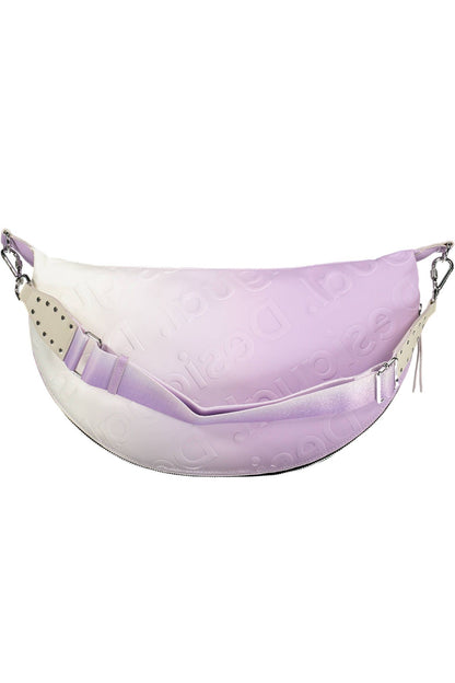 Elegant Purple Expandable Handbag with Contrasting Details