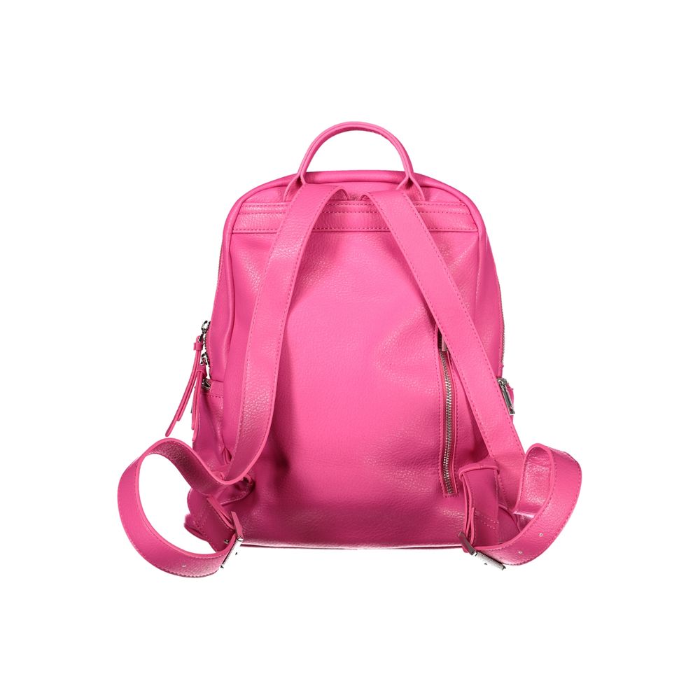 Chic Urban Pink Backpack with Contrasting Details