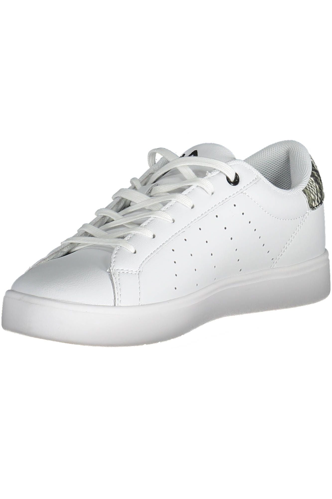 Chic White Sports Sneakers with Contrasting Details