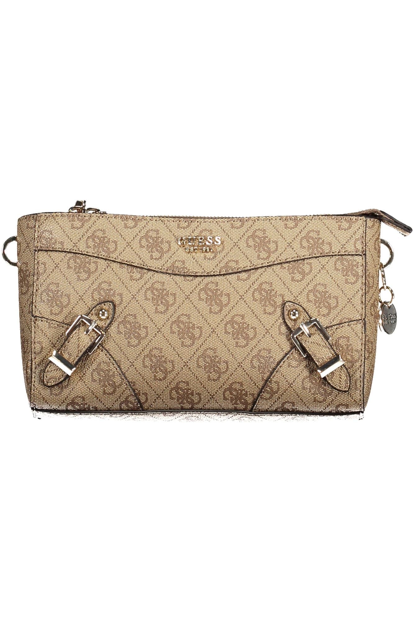 Chic Beige Shoulder Bag with Contrasting Details