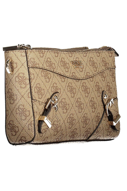 Chic Beige Shoulder Bag with Contrasting Details