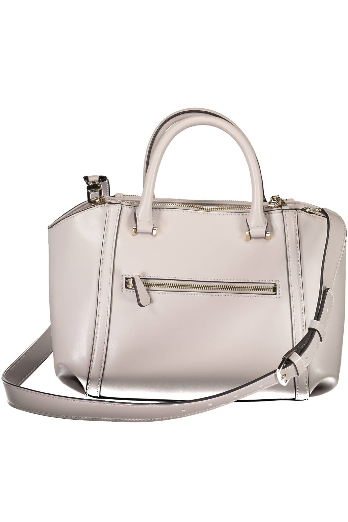 Elegant Gray Handbag with Contrasting Accents