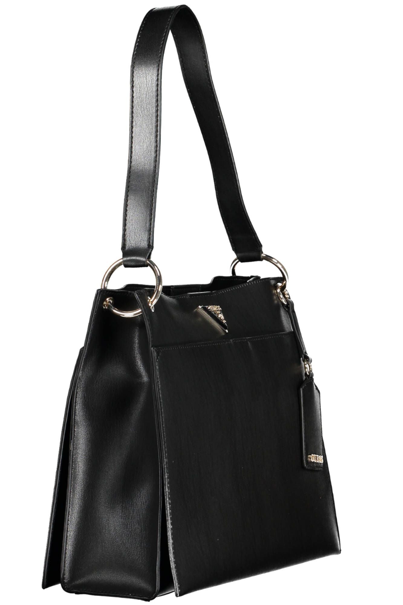 Chic Snap-Closure Shoulder Bag with Contrasting Details