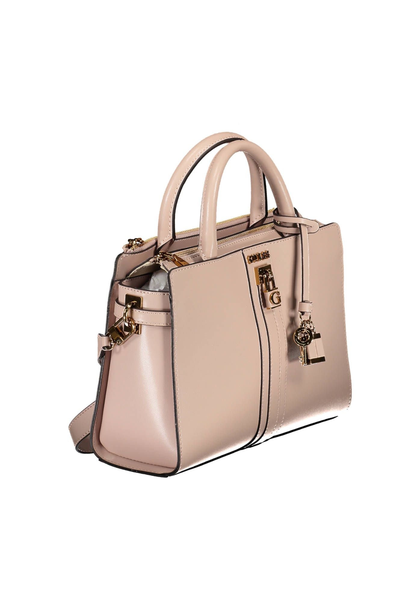 Chic Pink Guess Handbag with Contrasting Details