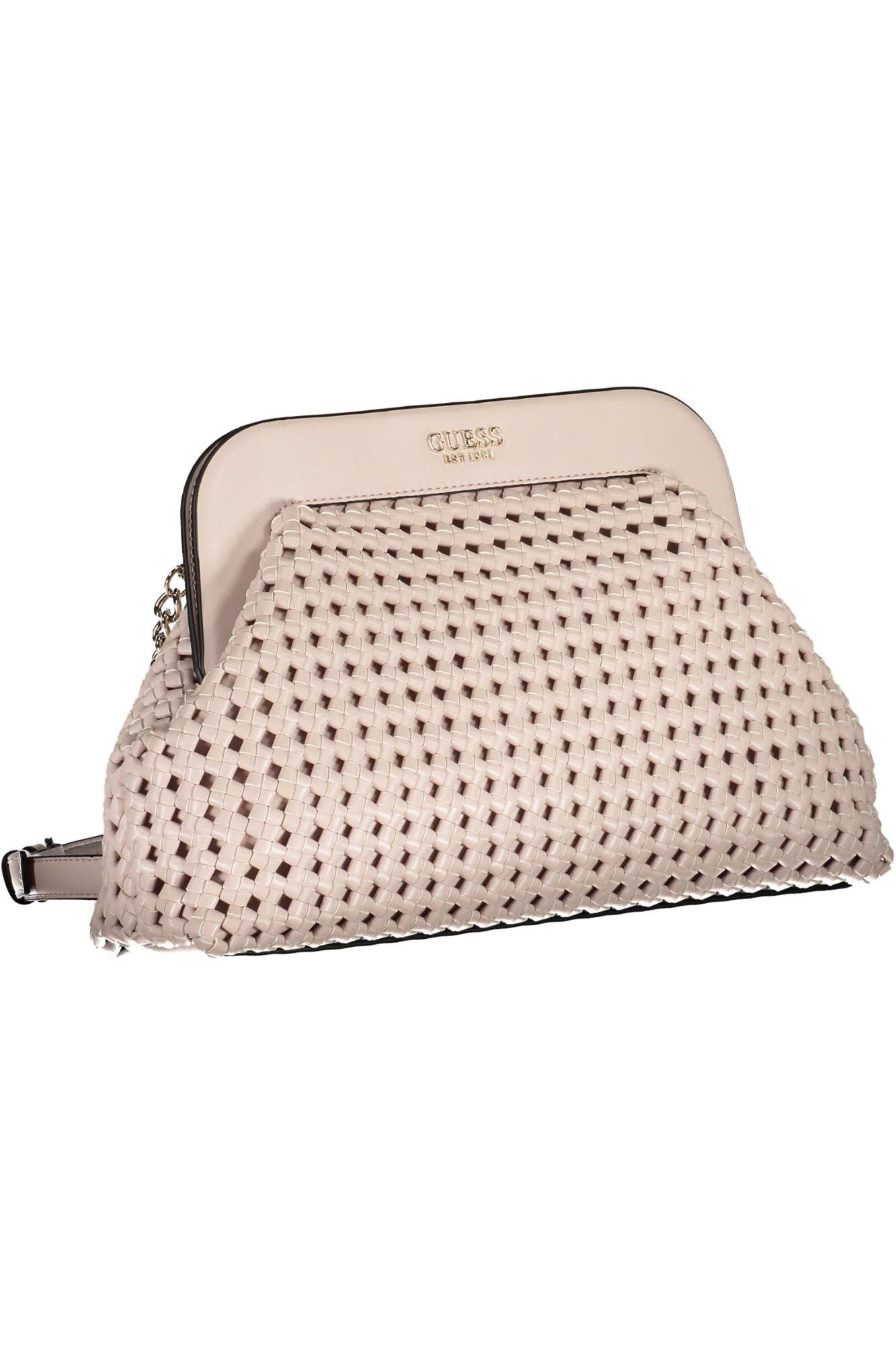 Elegant Pink Handbag with Contrasting Details