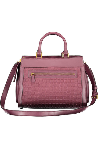Elegant Purple Polyurethane Handbag