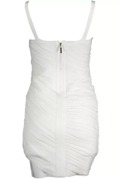 Elegant White Tank Dress with Zip Accent